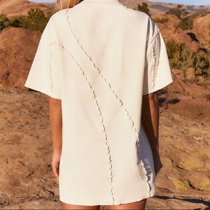 Oh Polly Exposed Seam Oversized Tee